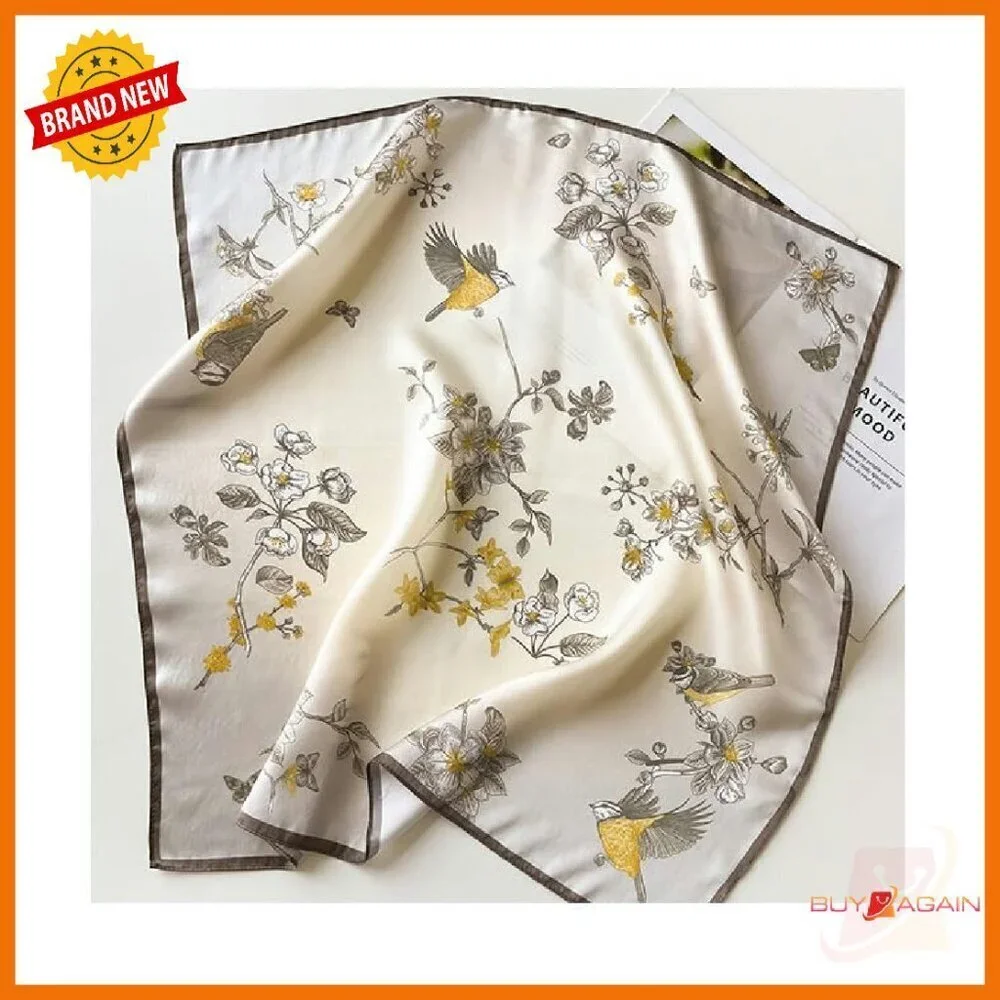 27x27 Mulberry Silk Square Scarf for Neck Hair Accessory